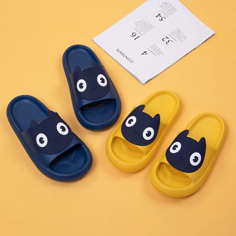 Cute Back Cat Fact Slippers