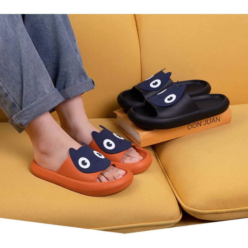 Cute Back Cat Fact Slippers