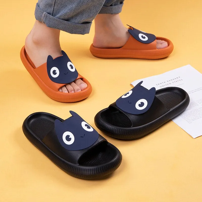 Cute Back Cat Fact Slippers