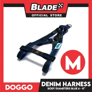 Doggo Denim Harness Medium Size (Black) Harness for Dog