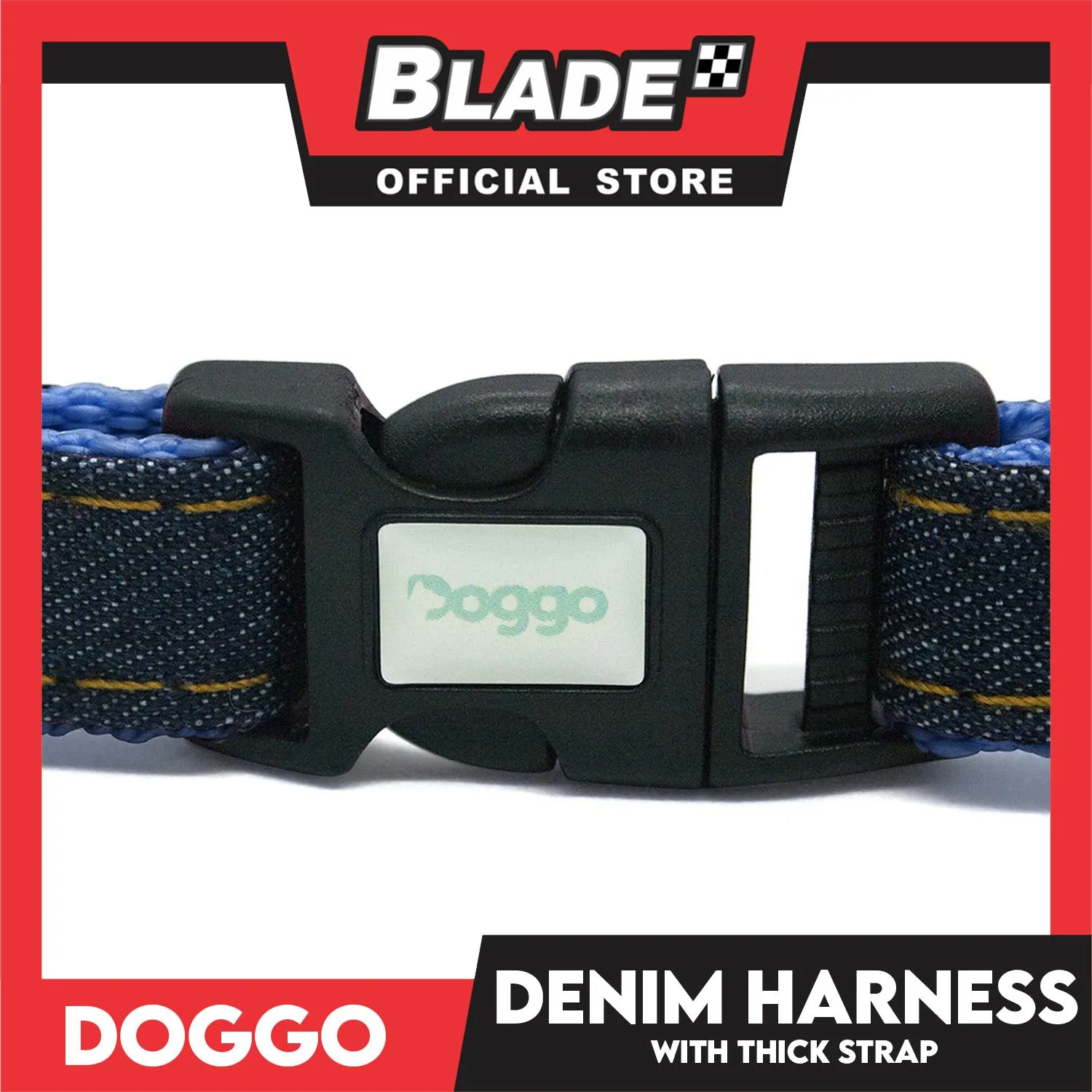 Doggo Denim Harness Small Size (Black) Harness for Dog