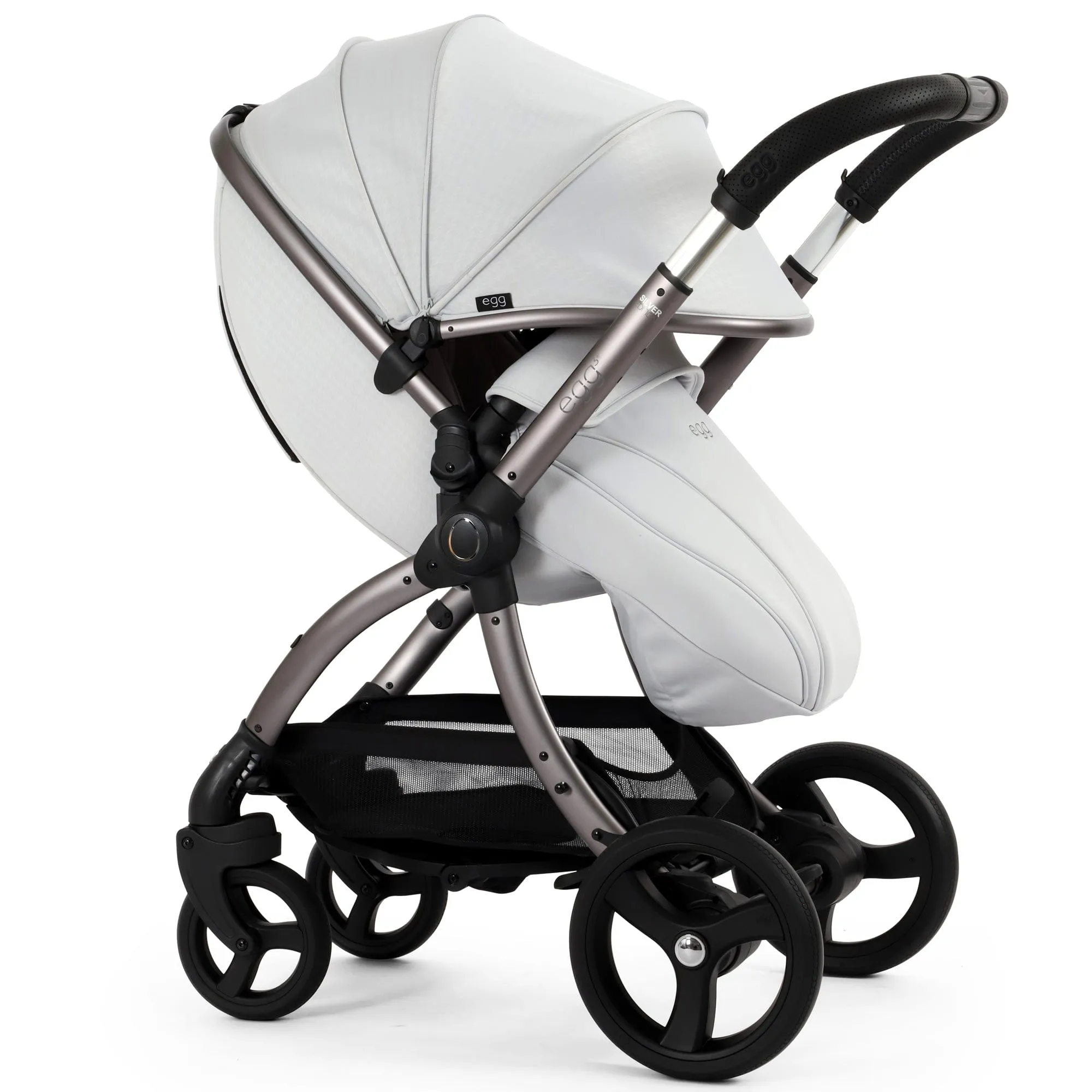 egg3 Footmuff - Houndstooth Silver