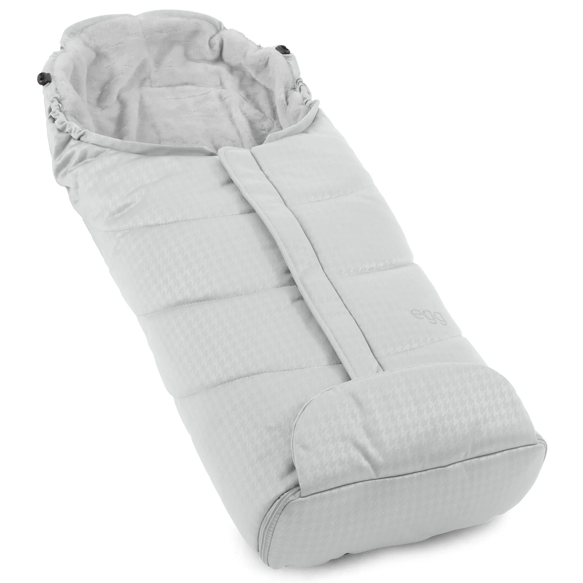 egg3 Footmuff - Houndstooth Silver