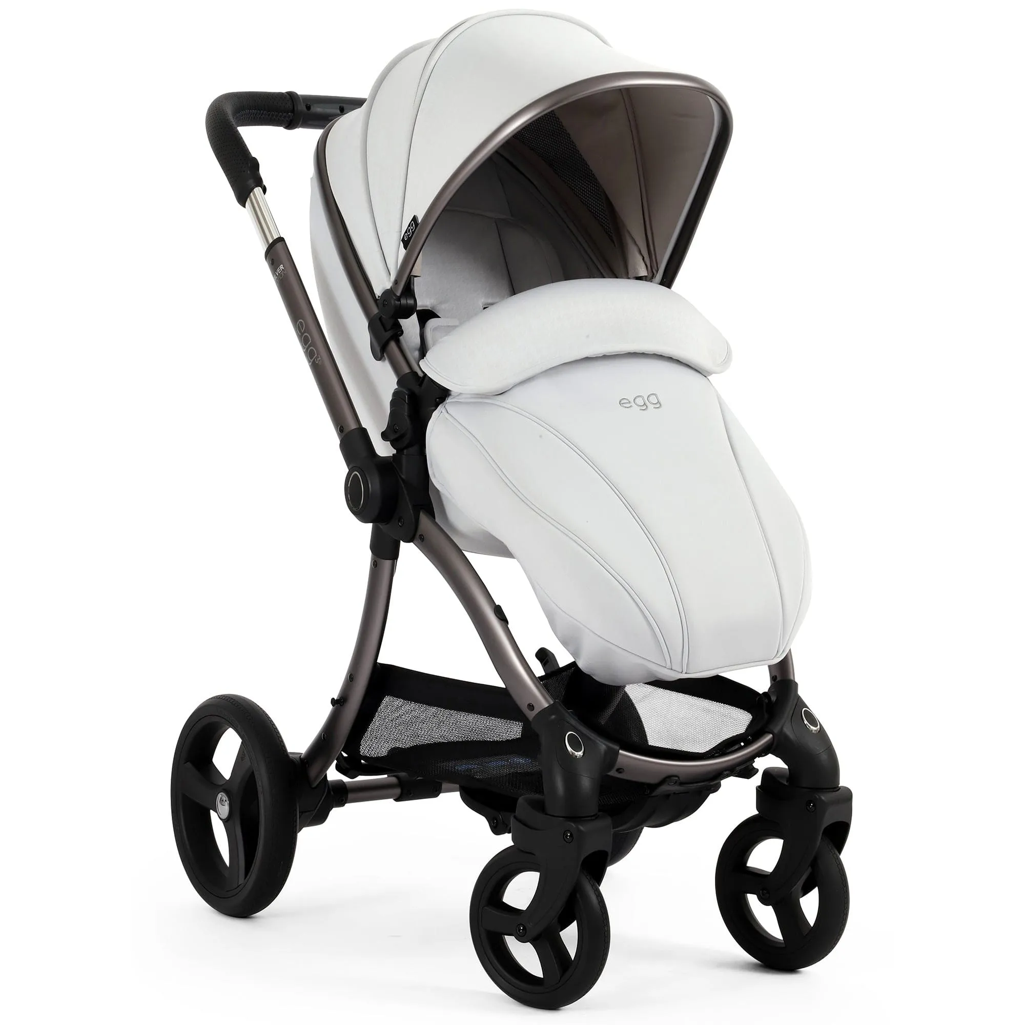egg3 Footmuff - Houndstooth Silver