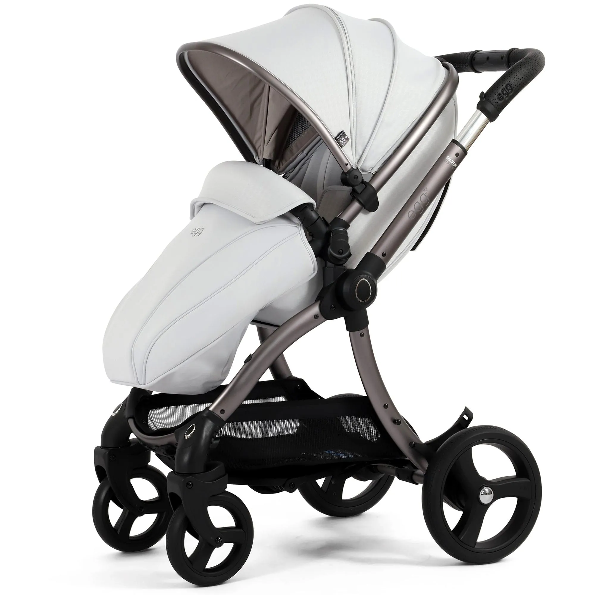 egg3 Footmuff - Houndstooth Silver
