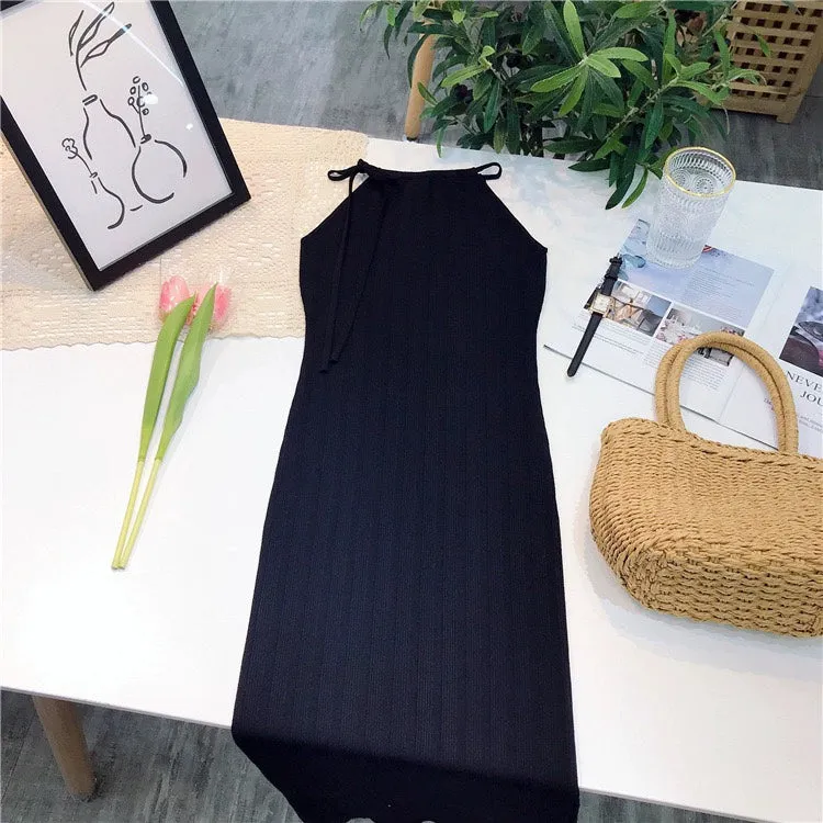 Elegance Ice Silk Sheath Dress for a Skinny Fit