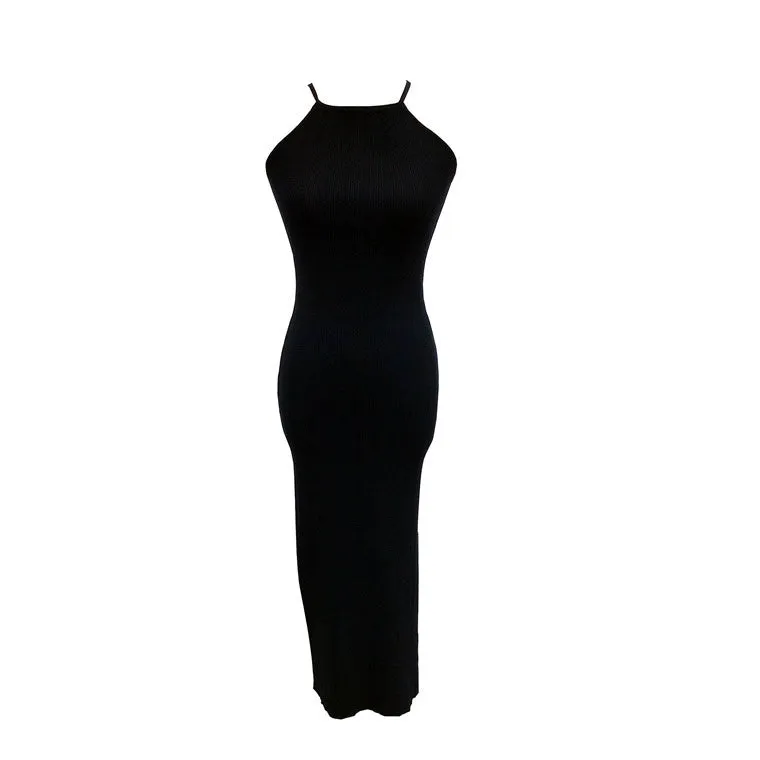 Elegance Ice Silk Sheath Dress for a Skinny Fit