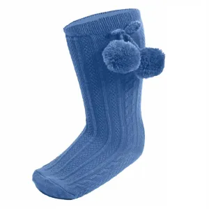 Elegance Steel Pom Socks