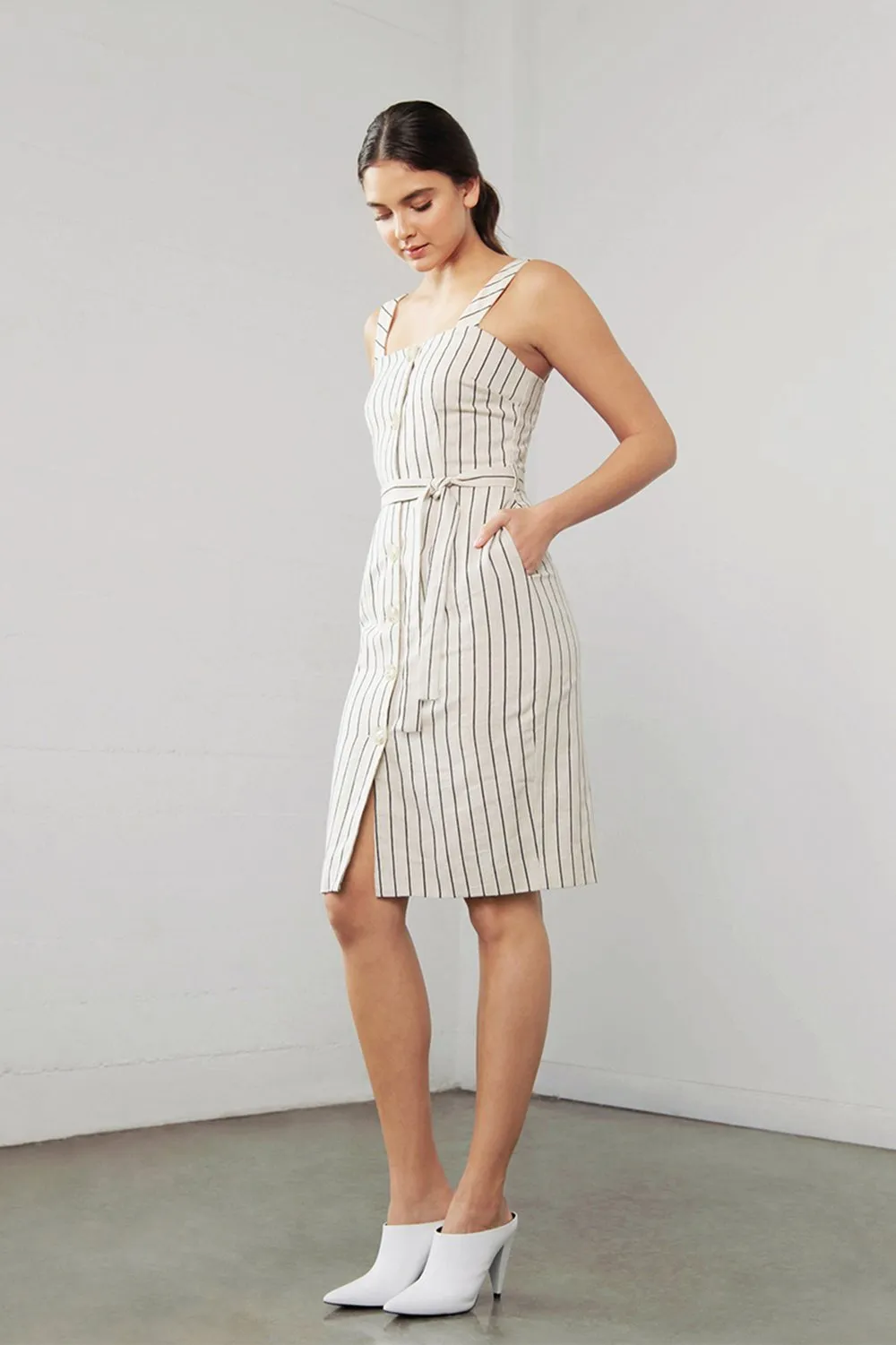 Enchant Linen Stripe Dress