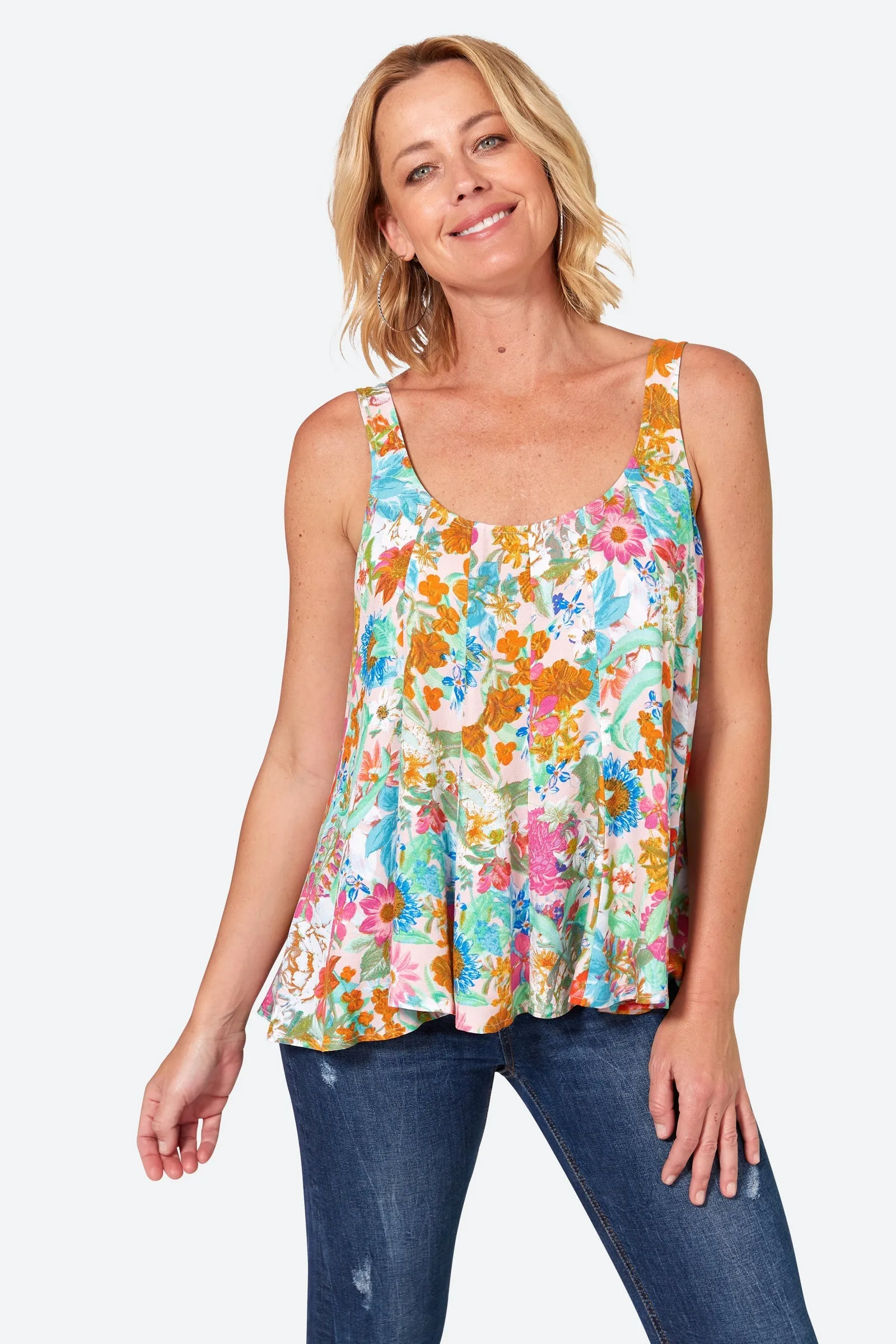 Esprit Tank - Pink Flourish