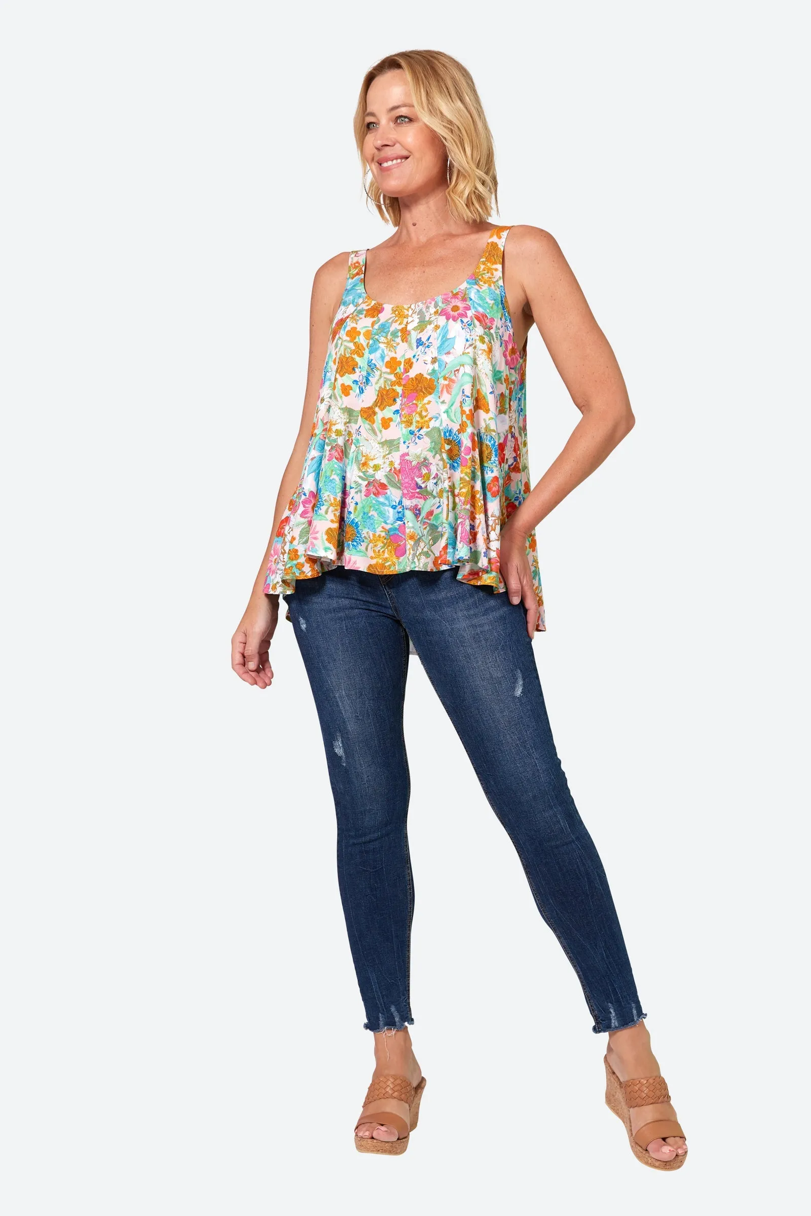Esprit Tank - Pink Flourish