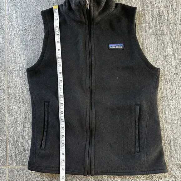 EUC Patagonia Women's Better Sweater Vest Full-zip &amp; Zip Pockets in Black Small