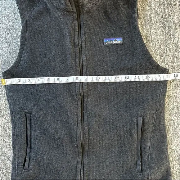 EUC Patagonia Women's Better Sweater Vest Full-zip &amp; Zip Pockets in Black Small