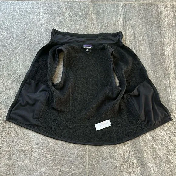EUC Patagonia Women's Better Sweater Vest Full-zip &amp; Zip Pockets in Black Small