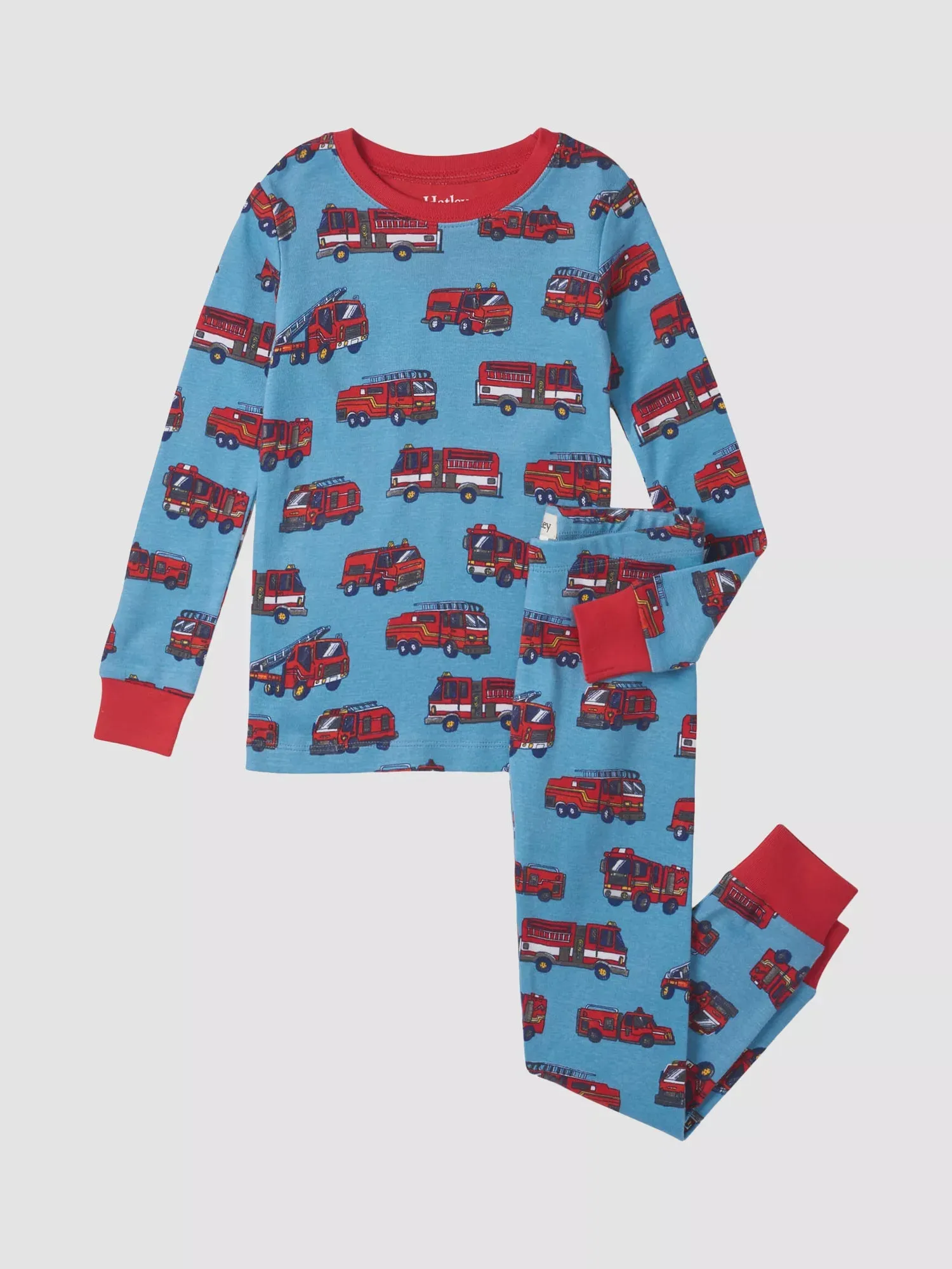Fire Trucks Cotton Pajama Set