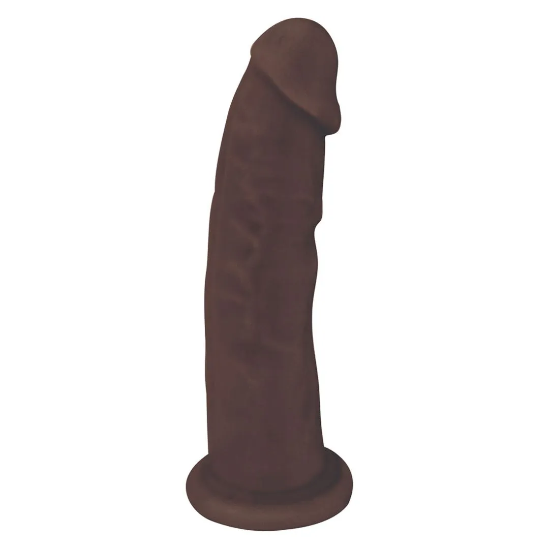 Fleshstixxx 7 Inch Bendable Silicone Dildo - Chocolate