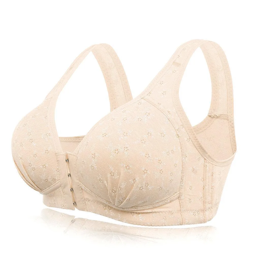 Front Closure Soft Cozy Wireless Bra For Women