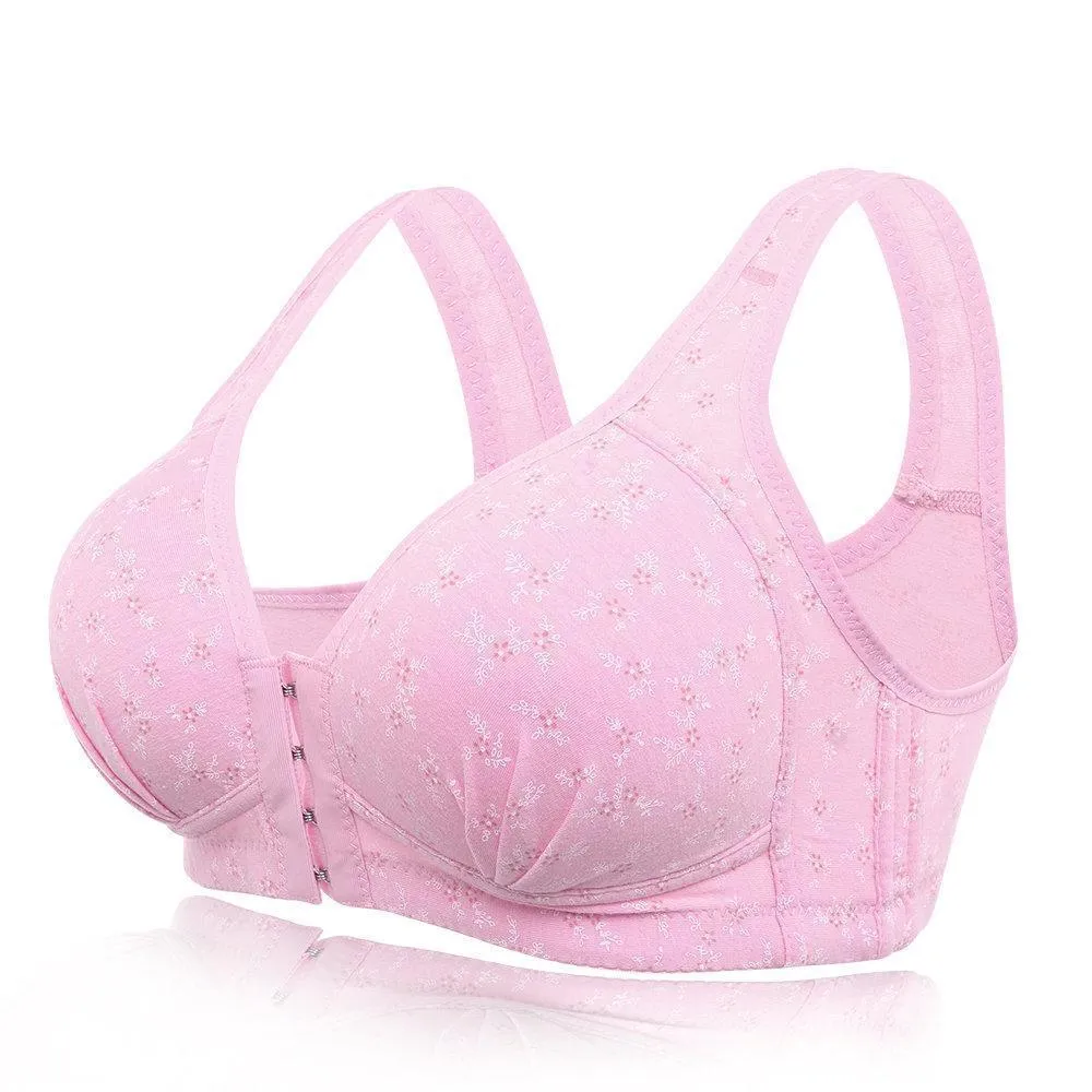 Front Closure Soft Cozy Wireless Bra For Women