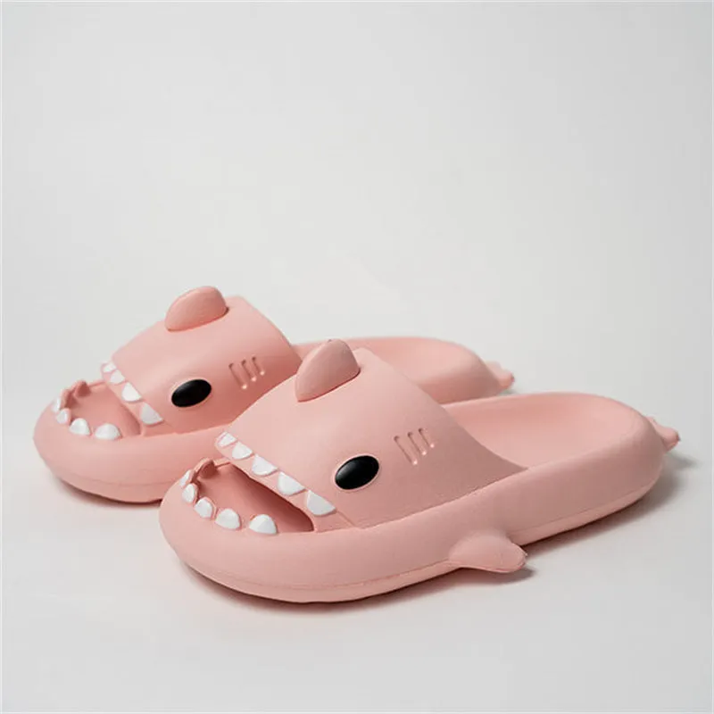 Funny Shark Cartoon Indoor Outdoor Slippers - Soft, Elastic, and Comfortable Footwear