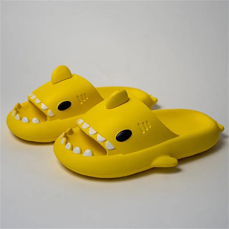Funny Shark Cartoon Indoor Outdoor Slippers - Soft, Elastic, and Comfortable Footwear