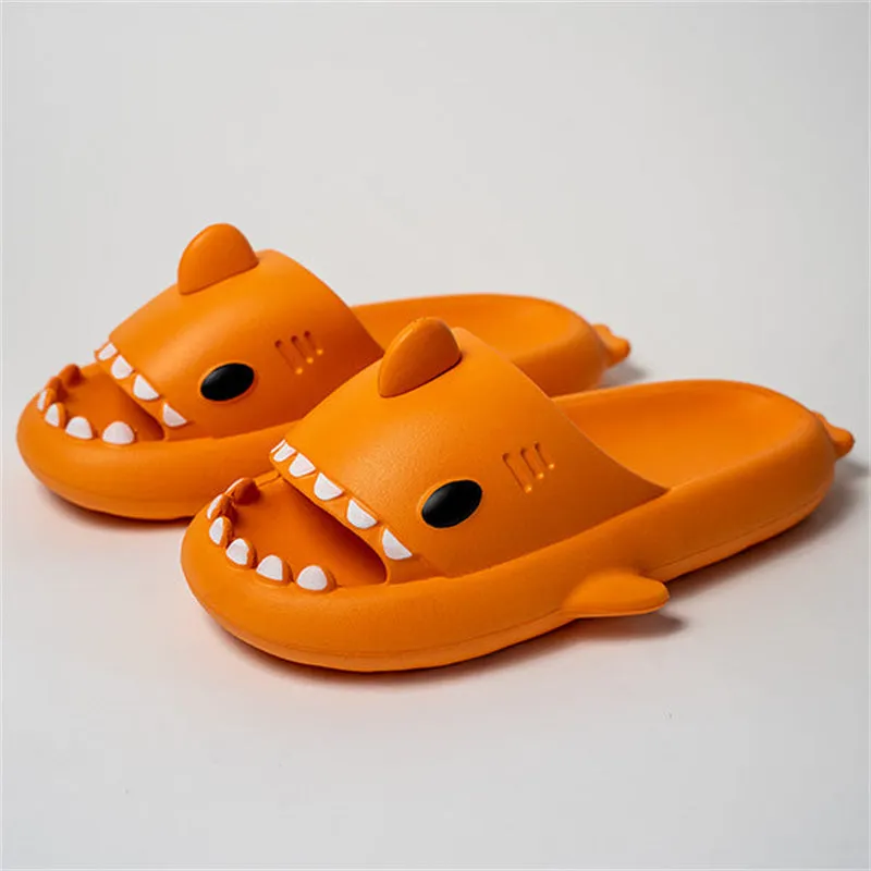 Funny Shark Cartoon Indoor Outdoor Slippers - Soft, Elastic, and Comfortable Footwear