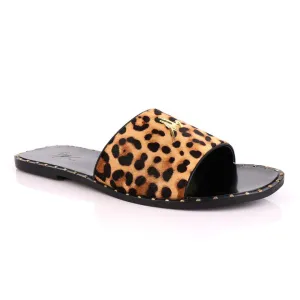Giuseppe Zanotti Brown Animal Slippers