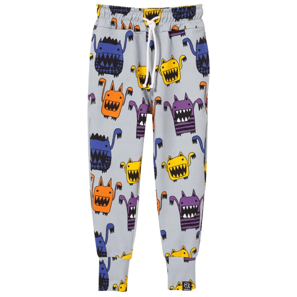 Gray Monsters Pocket Pants - 2 Left Size 2-4 & 8-10 years