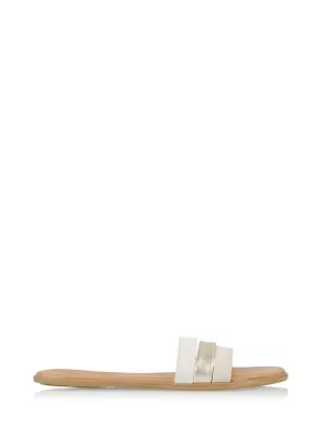 HANA metallic - Slippers | Champagne / Ice