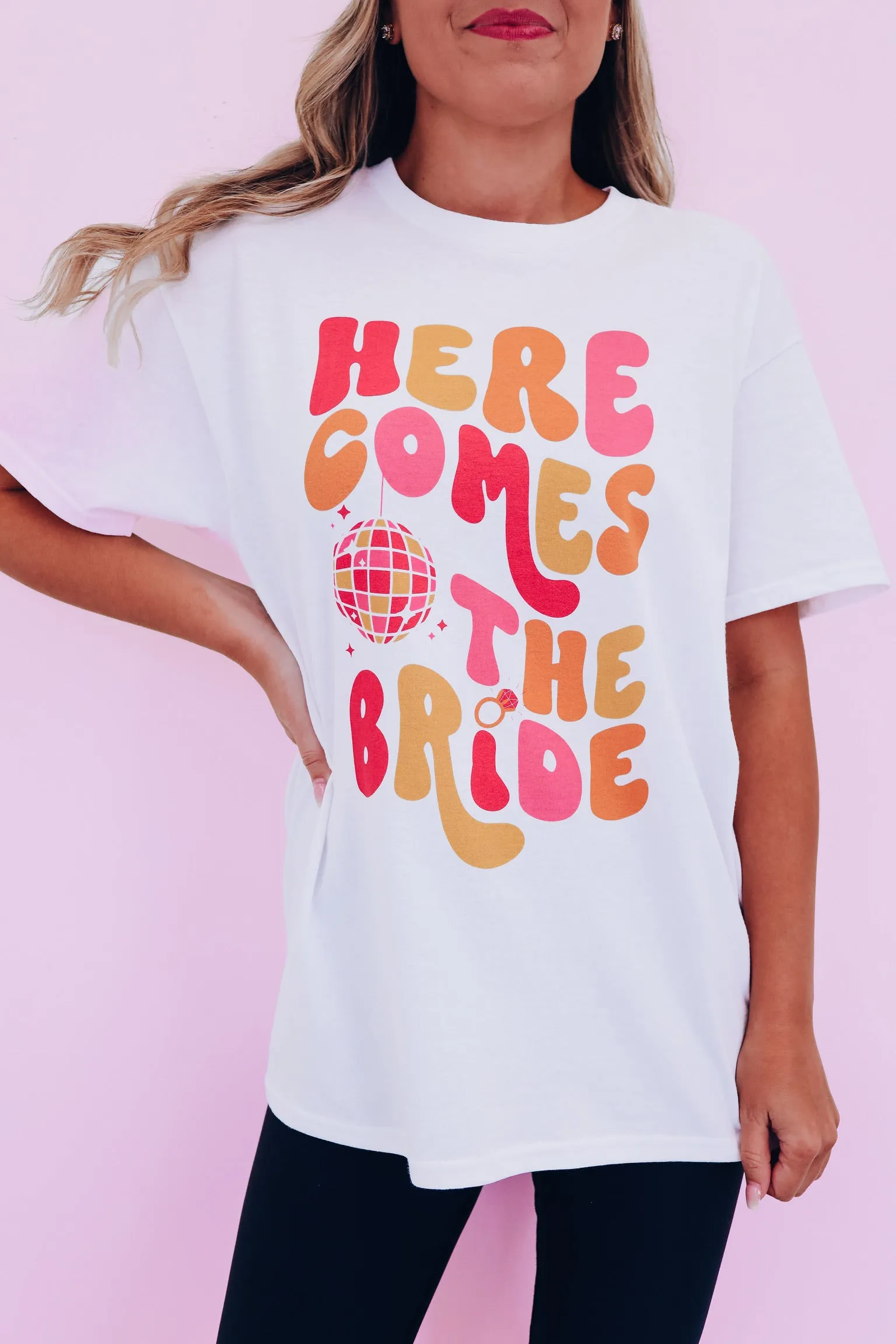 Here Comes The Bride Graphic Tee - White