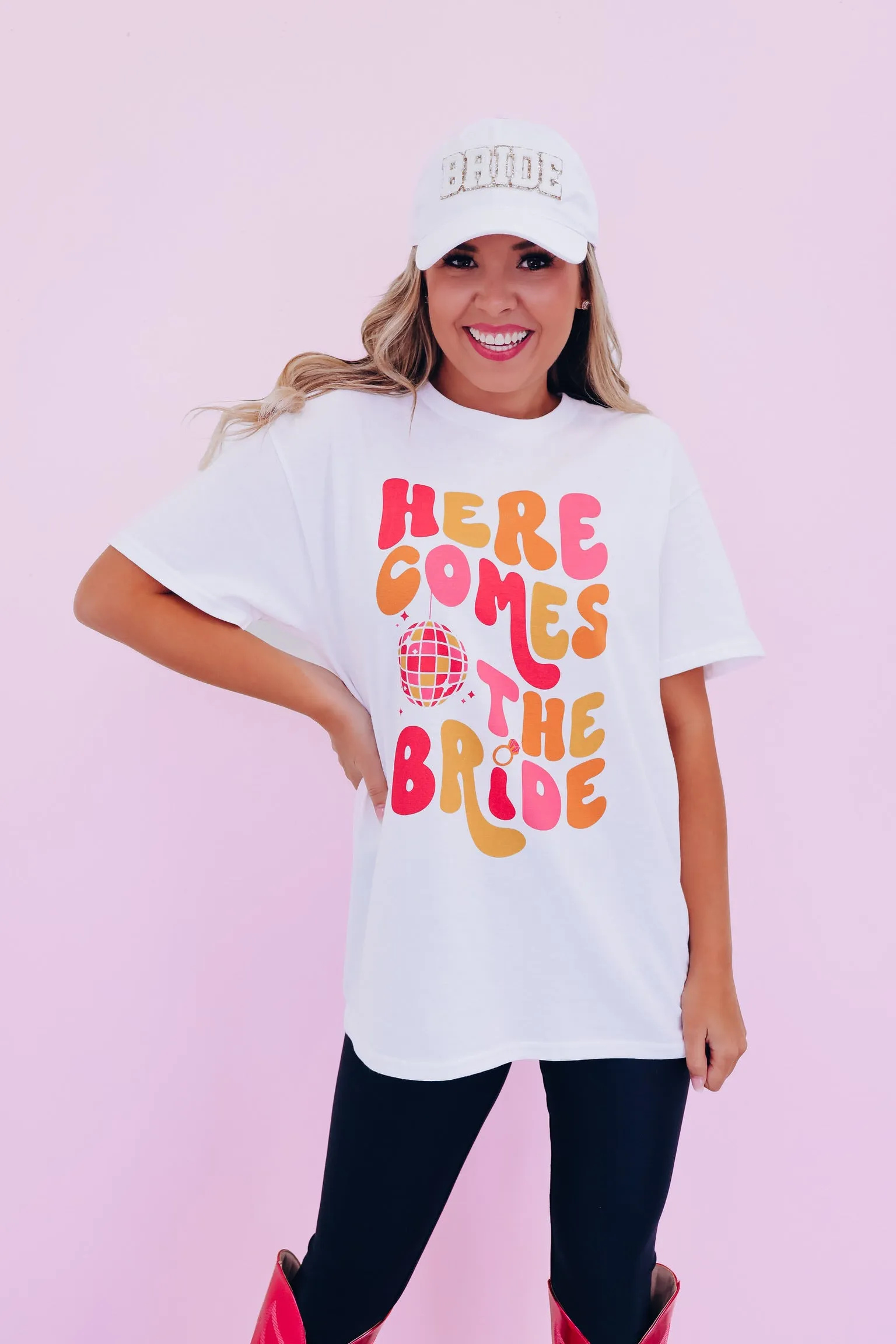 Here Comes The Bride Graphic Tee - White