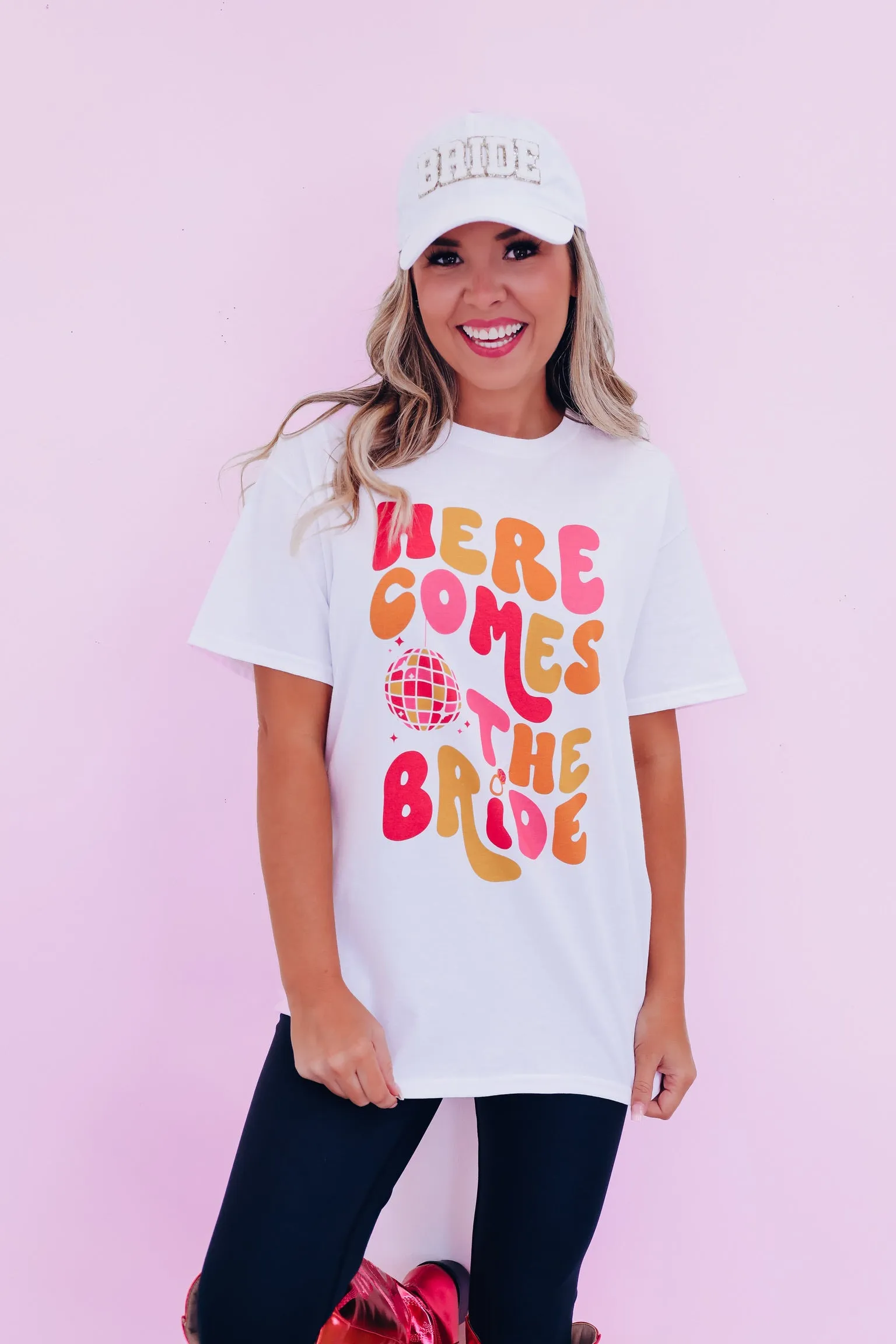 Here Comes The Bride Graphic Tee - White