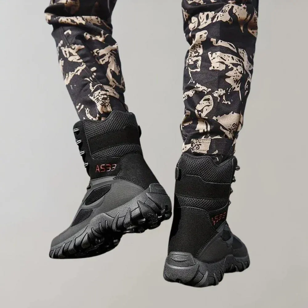 High-top hiking boots for men