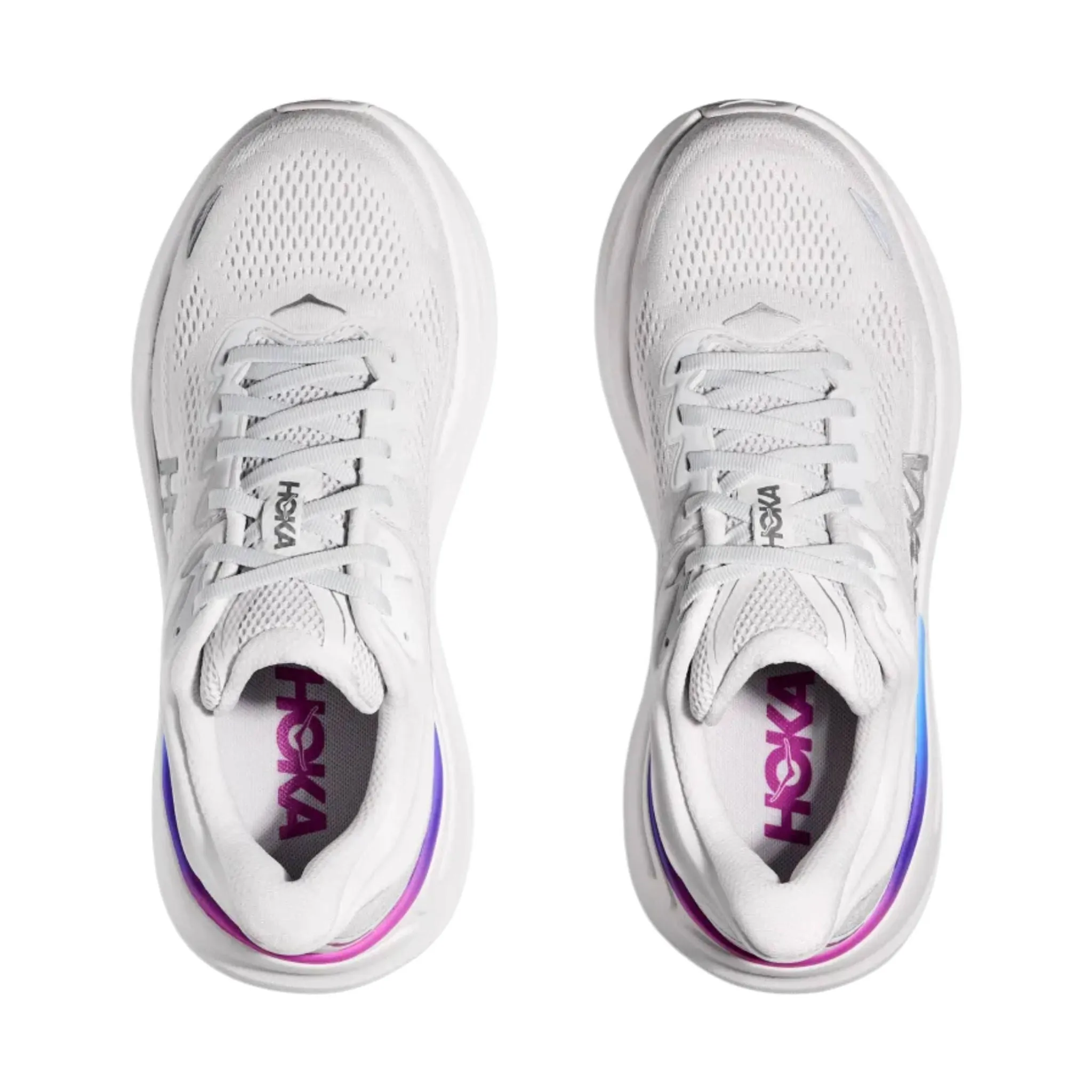 HOKA Women's Bondi 9 Running Shoes - Cosmic Grey/White