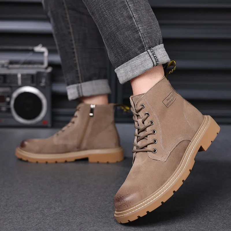 INSTOCK -Martin boots men's soft leather Chelsea short