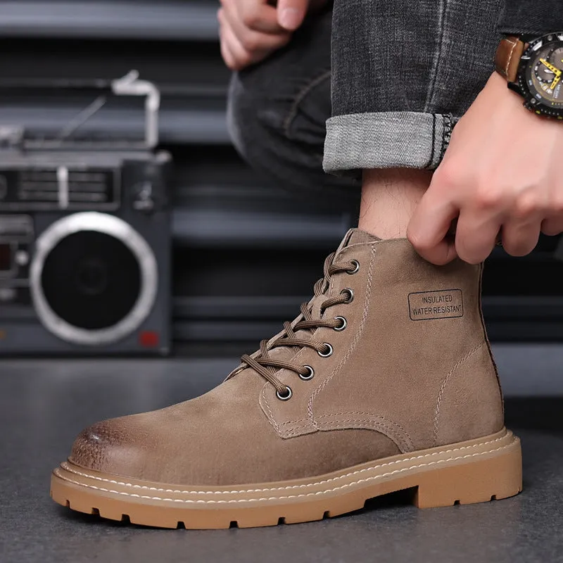 INSTOCK -Martin boots men's soft leather Chelsea short
