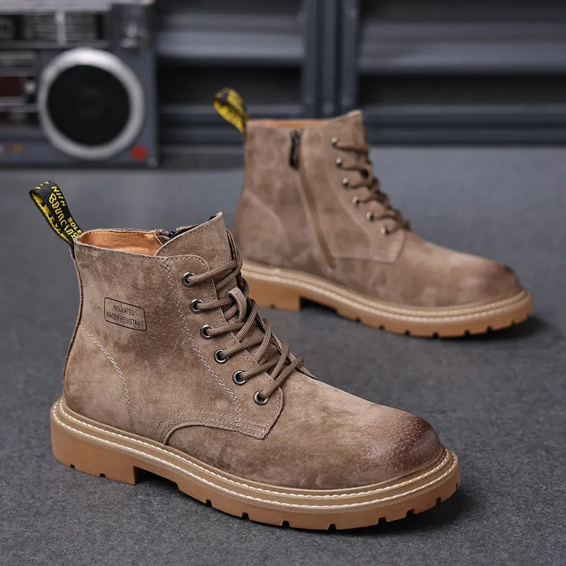 INSTOCK -Martin boots men's soft leather Chelsea short