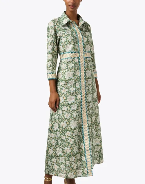 Ivy Green Floral Shirt Dress