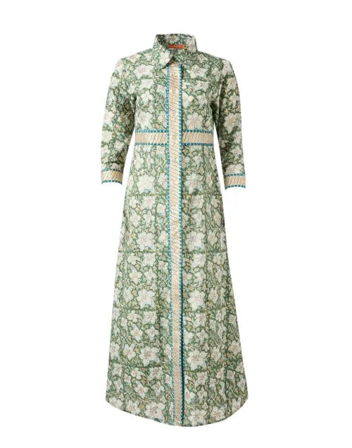 Ivy Green Floral Shirt Dress