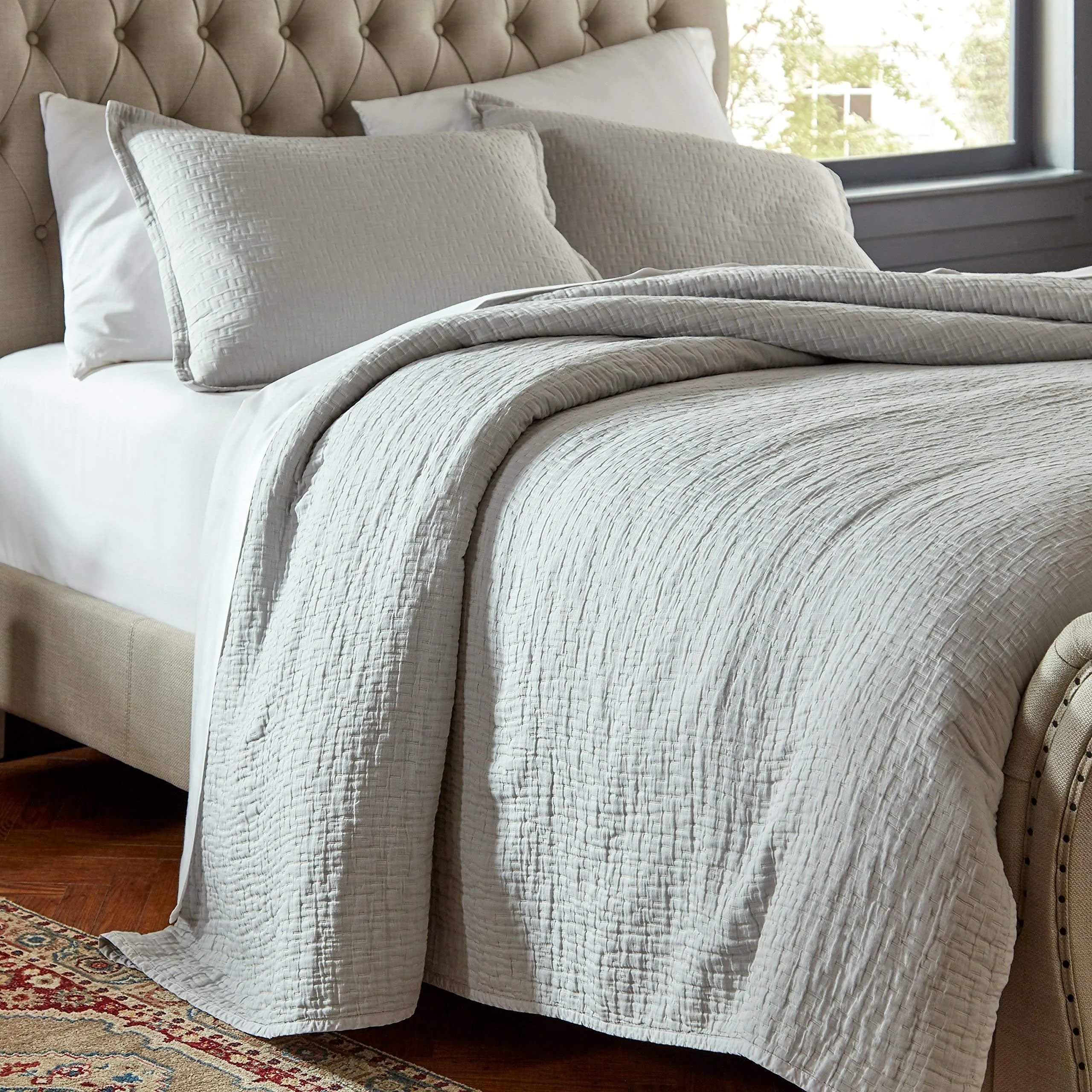 Kassatex Stanton Duvet Set - Grey