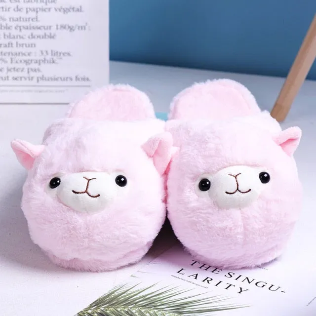 Kawaii Alpaca Slippers