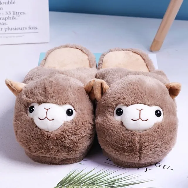 Kawaii Alpaca Slippers