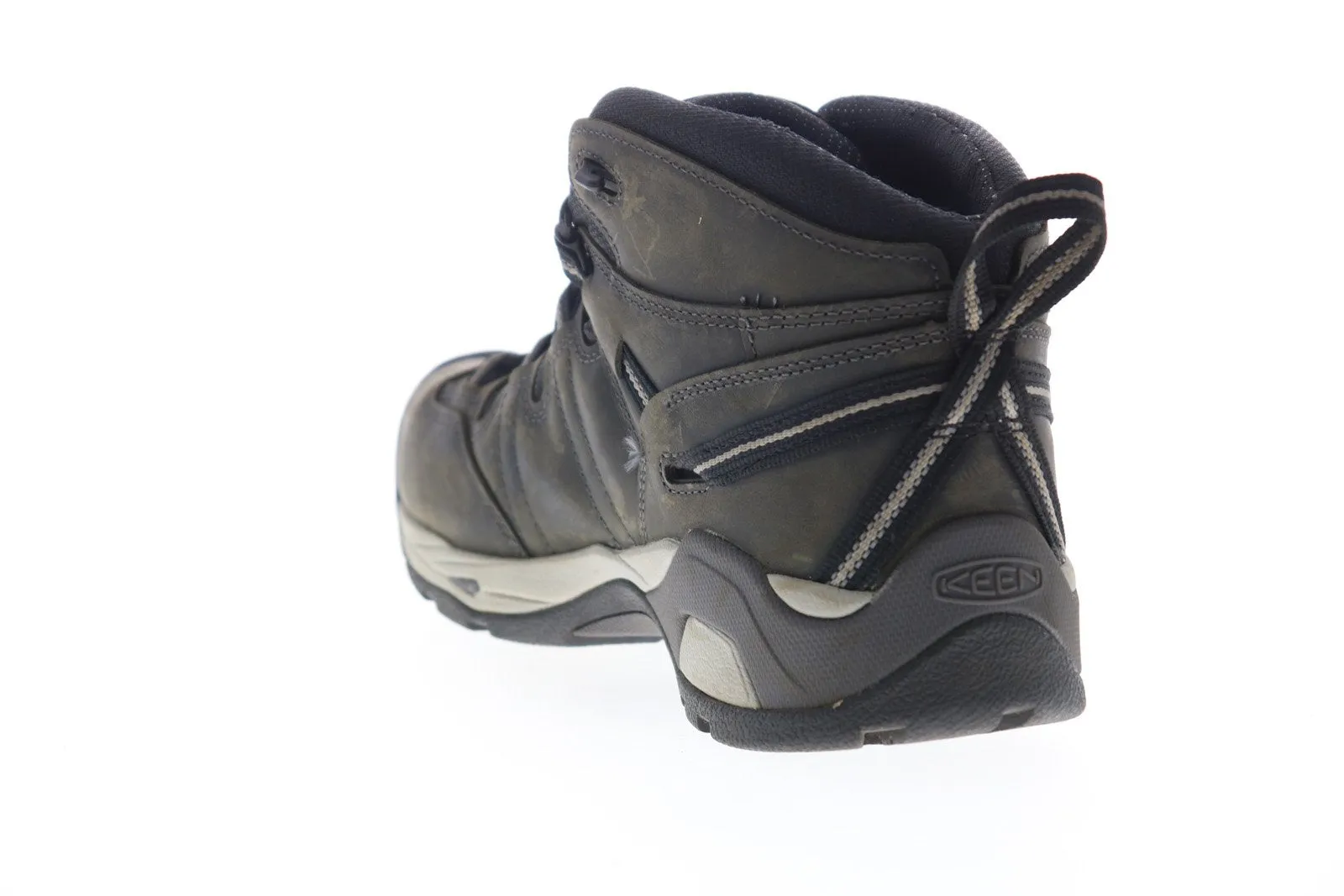 Keen Detroit XT 1020040 Mens Gray Extra Wide Leather Lace Up Hiking Boots