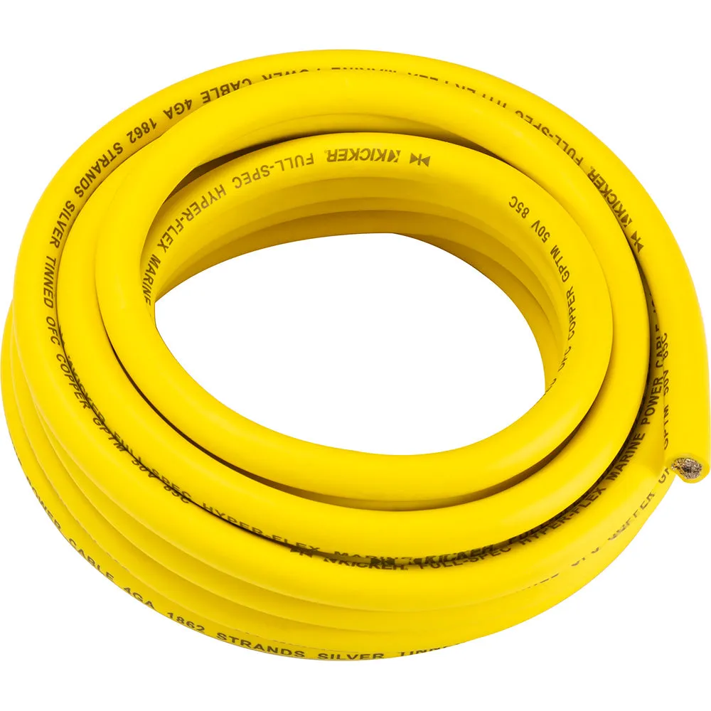 KICKER KMWPY420 20' 4AWG Power Wire - Yellow [47KMWPY420]
