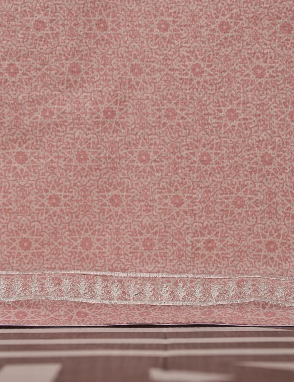 Lawn Embroidered &amp; Printed Stitched Kurti - Leland (T20-052A-Pink)