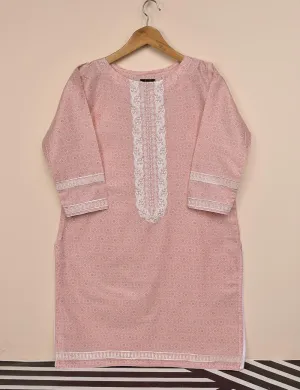 Lawn Embroidered &amp; Printed Stitched Kurti - Leland (T20-052A-Pink)