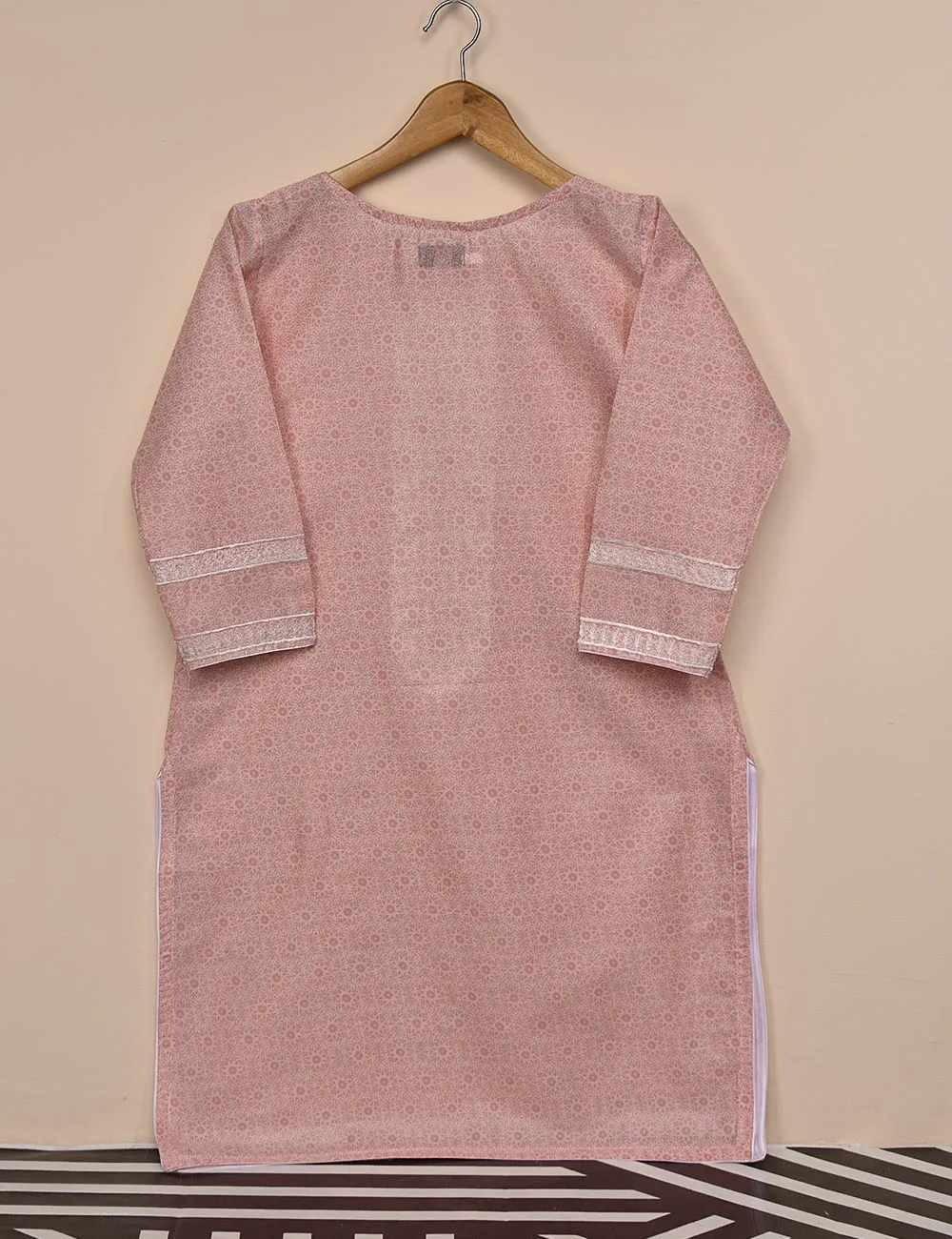 Lawn Embroidered &amp; Printed Stitched Kurti - Leland (T20-052A-Pink)