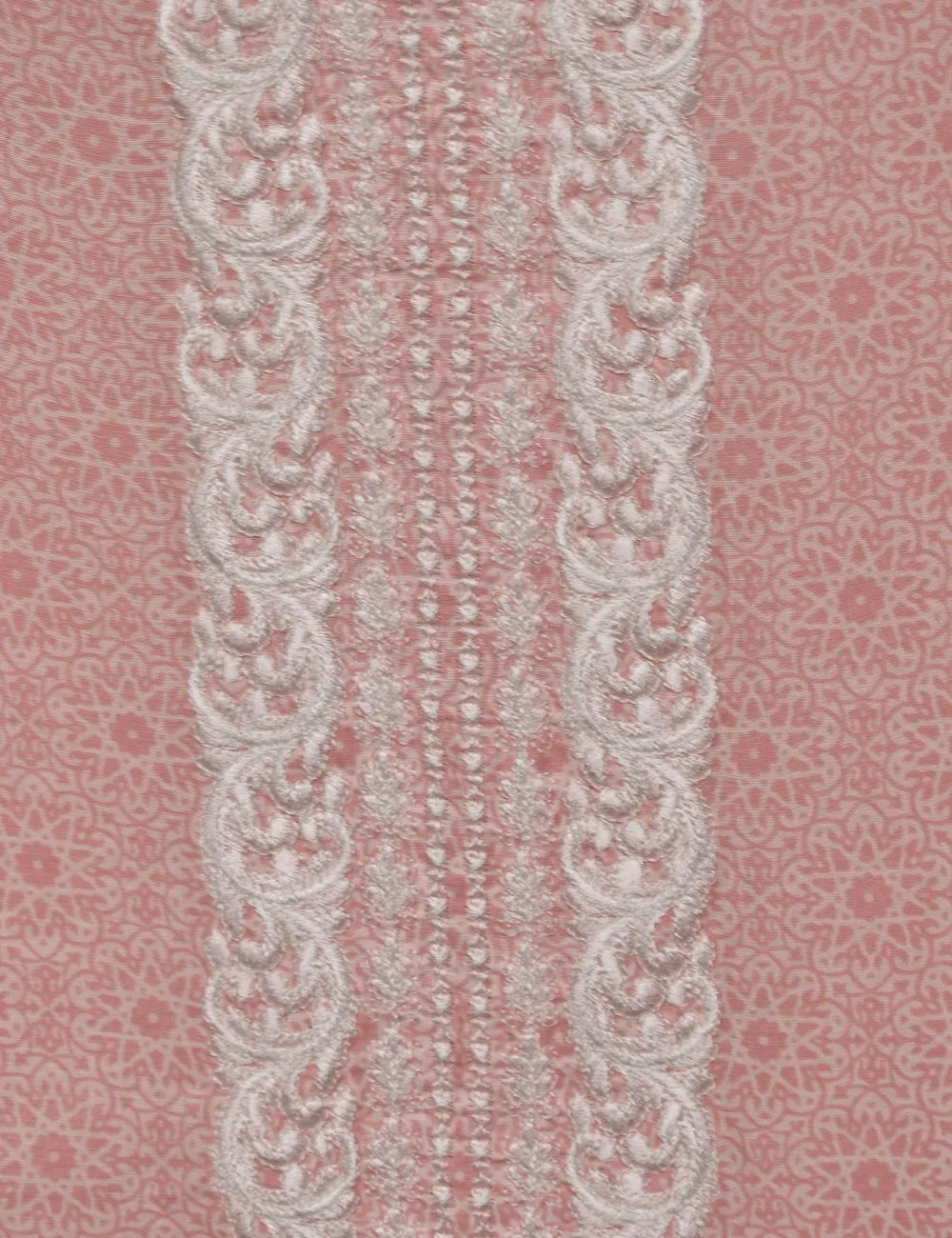 Lawn Embroidered &amp; Printed Stitched Kurti - Leland (T20-052A-Pink)