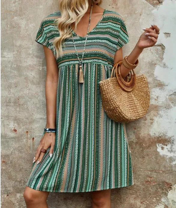 Lila |  Effortless Bohemian Style Mini Dress