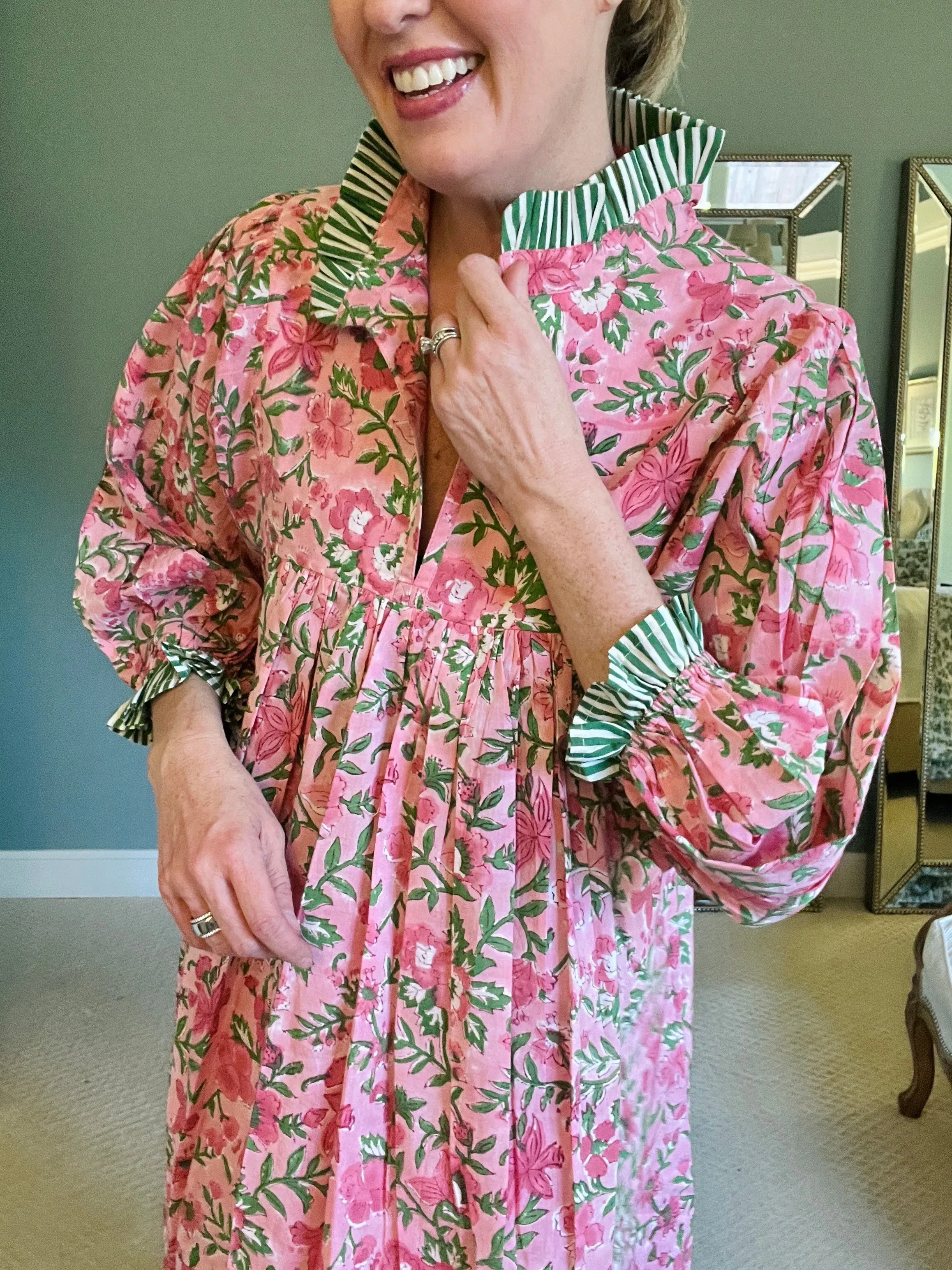 Lillie caftan maxi dress pink