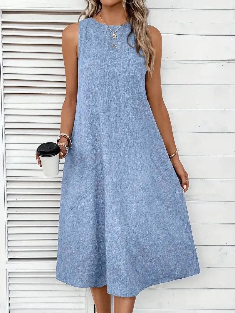 Lorena™| Sleeveless Midi Dress